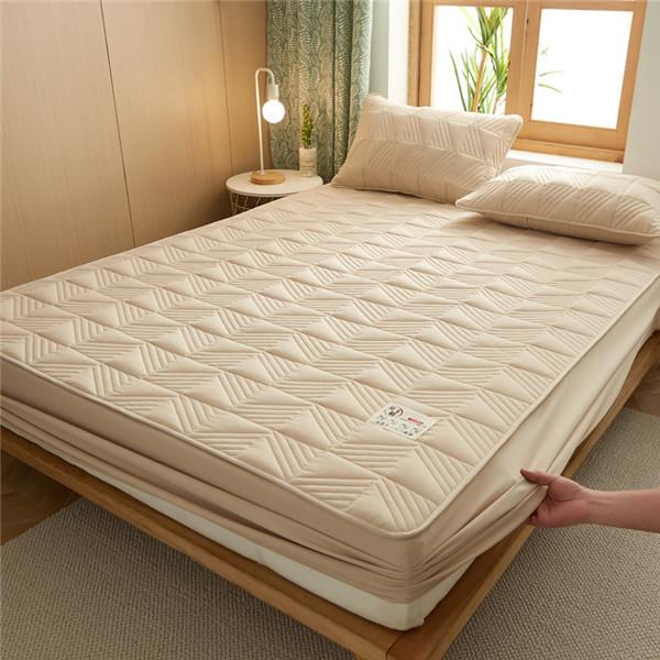 Bedding Set Bed Fitted Sheet Soft Protector Cover Thicken Cotton Mattress Cover Double Bed Pad Bedcover Mattress (No Pillowcases)