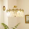 Retro American French Peacock Glass Chandelier for Bedroom, Dining, Living Room, Villa Hall
