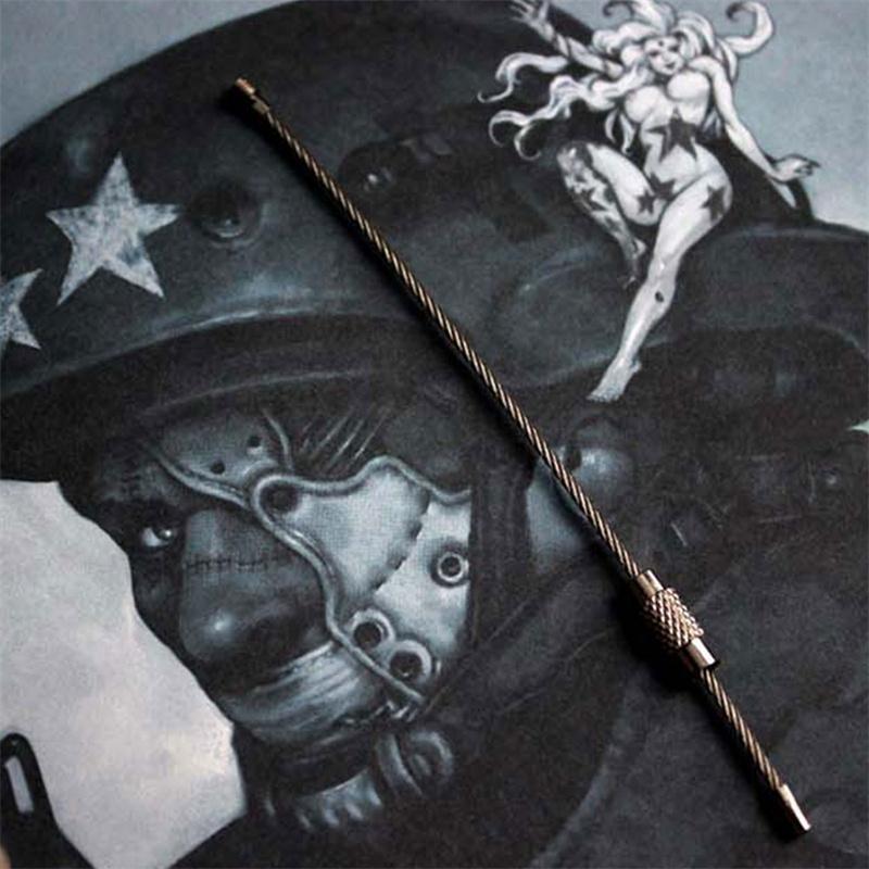 1 Pcs Key Holder Outdoor Tools Wire Keyrings Cable Rope Screw Locking Key Chain