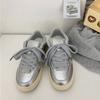 Shoes Platform White Shoes Women's 2025 New Spring Retro Heightening Sports Casual Silver Board Shoes Women