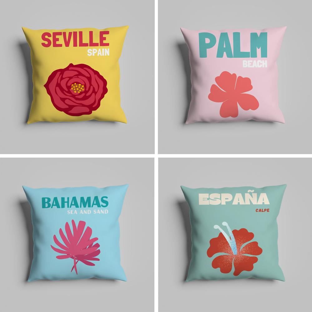 Pillow Case luxurious home office, sofa decorative Multi sized car seat cushions, pillowcases Flowers