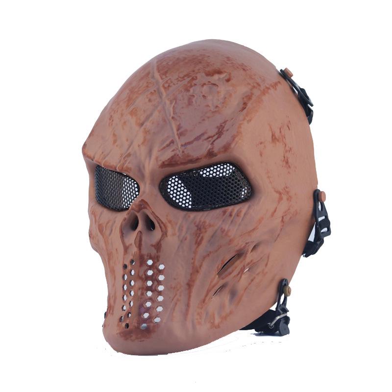 Outdoor Skull Mask with Anti-Impact Steel Mesh Lens – Perfect for Field Protection and Halloween Masquerades