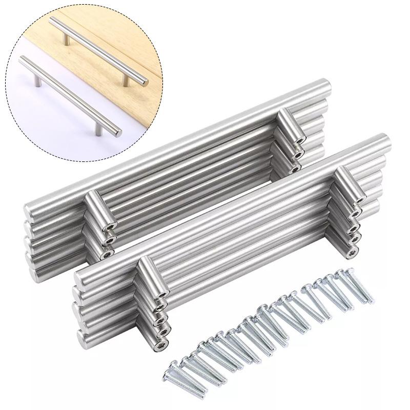 20Pcs/Pack Handle DIY Drawer Pulls Kitchen Door Knob Sliver Cupboard Stainless Steel Furniture