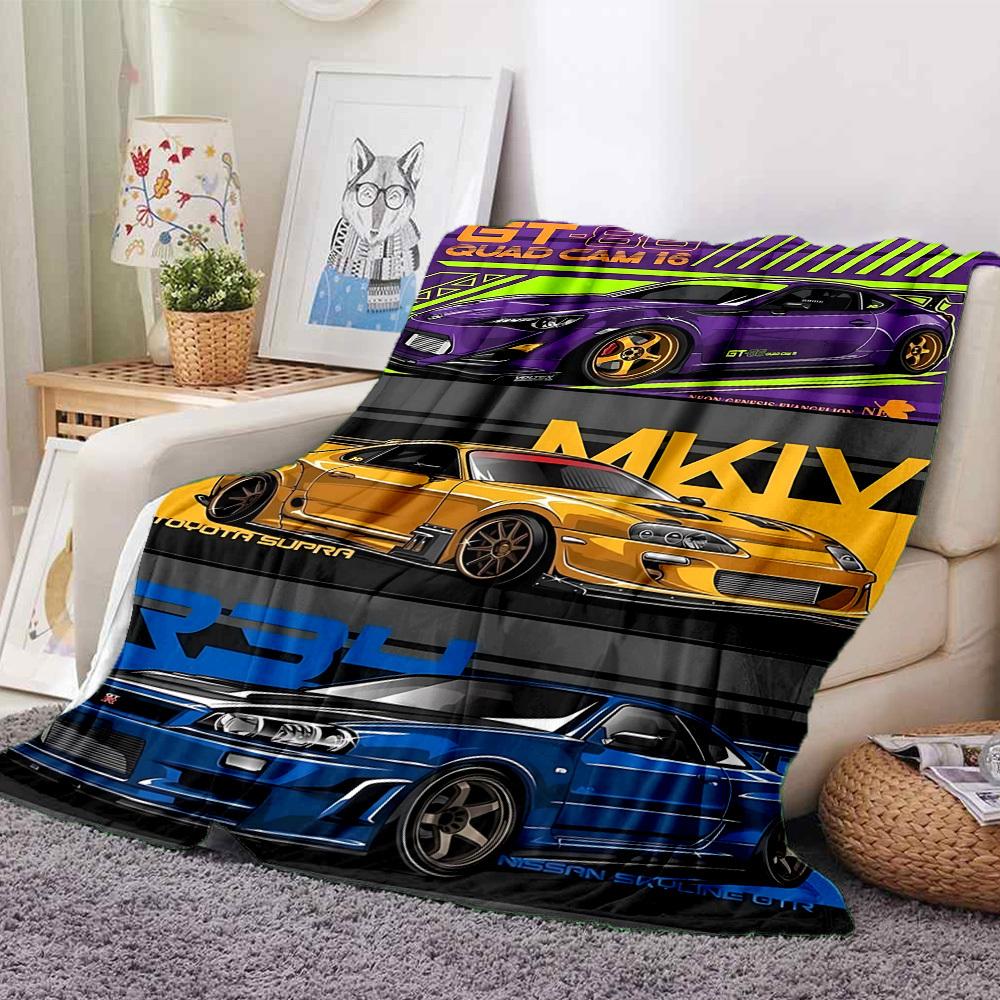 1 шт. Плед GT, GTR R34, Покрывало для дивана, кровати, Путешествий, Кемпинга, Гостиной,