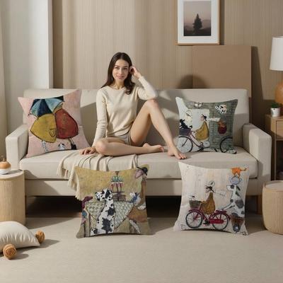 Сэм Тофт Искусство Абстрактный Пейзаж Любовь Собаки Наволочка Мультяшный Подарок Наволочка для Подушки Декор для Спальни Дома Дивана Кресла Сиденья Наволочка