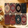 Винтажный Персидский Ковер Искусство Чехол для Телефона Для iPhone 17, 16,15,14,13,12,11 Plus,Pro Max, Другие Мягкий Черный Чехол