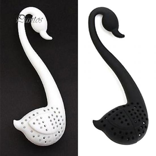 1Pc Loose Tea Infuser Strainer Swan Herbal Spice Filter Diffuser
