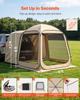 Screen House Tent, 1825 x 1825 x 2200 mm, 4-6 Person Pop Up SUV Tailgate Tent, Portable Screened in Canopy with Carry Bag, Netting Sides, for Car