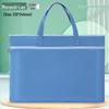 A4 Double-Layer Waterproof Document Bag - Oxford Cloth, Large Capacity, Zippered for Students
