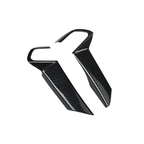 2pc Carbon Fiber Interior Steering Wheel Trim Cover For Honda Accord 2008-2012