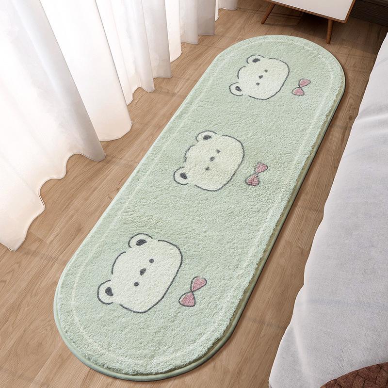 Cute Girls Bedroom Carpet Super Soft Thicken Plush Bay Window Mat Bedside Floor Mat Child Cartoon Foot Rugs for Bedroom