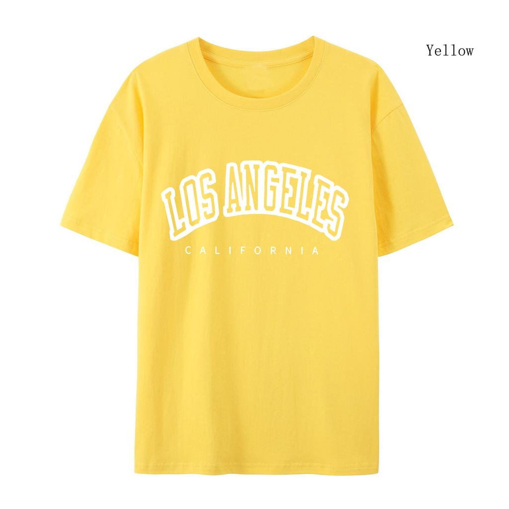 Женская футболка с рукавом большого размера Лос-Анджелес Печать Женская футболка Зимняя свободная футболка высокого качества Футболка с буквенным принтом