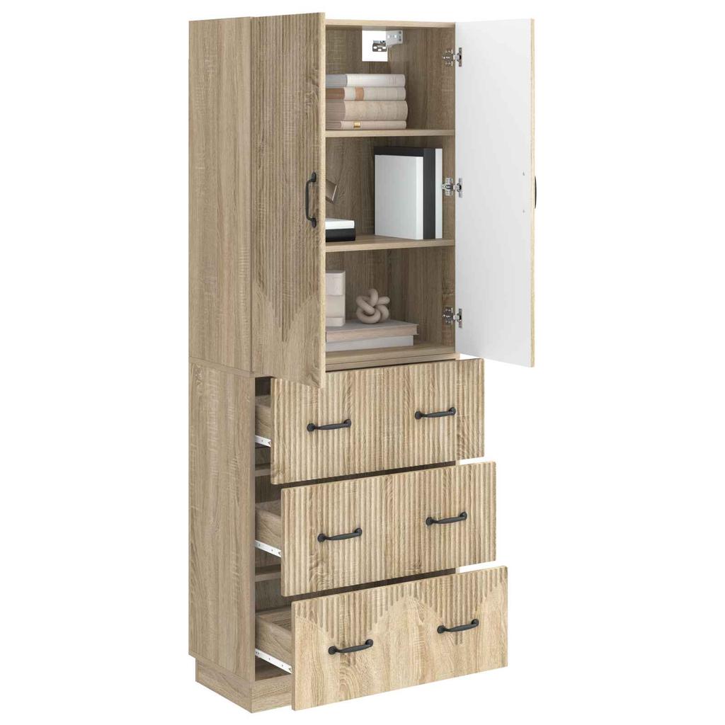 Cabinet Set 2 pcs Sonoma Oak 66 x 34.5 x 87 cm Particleboard