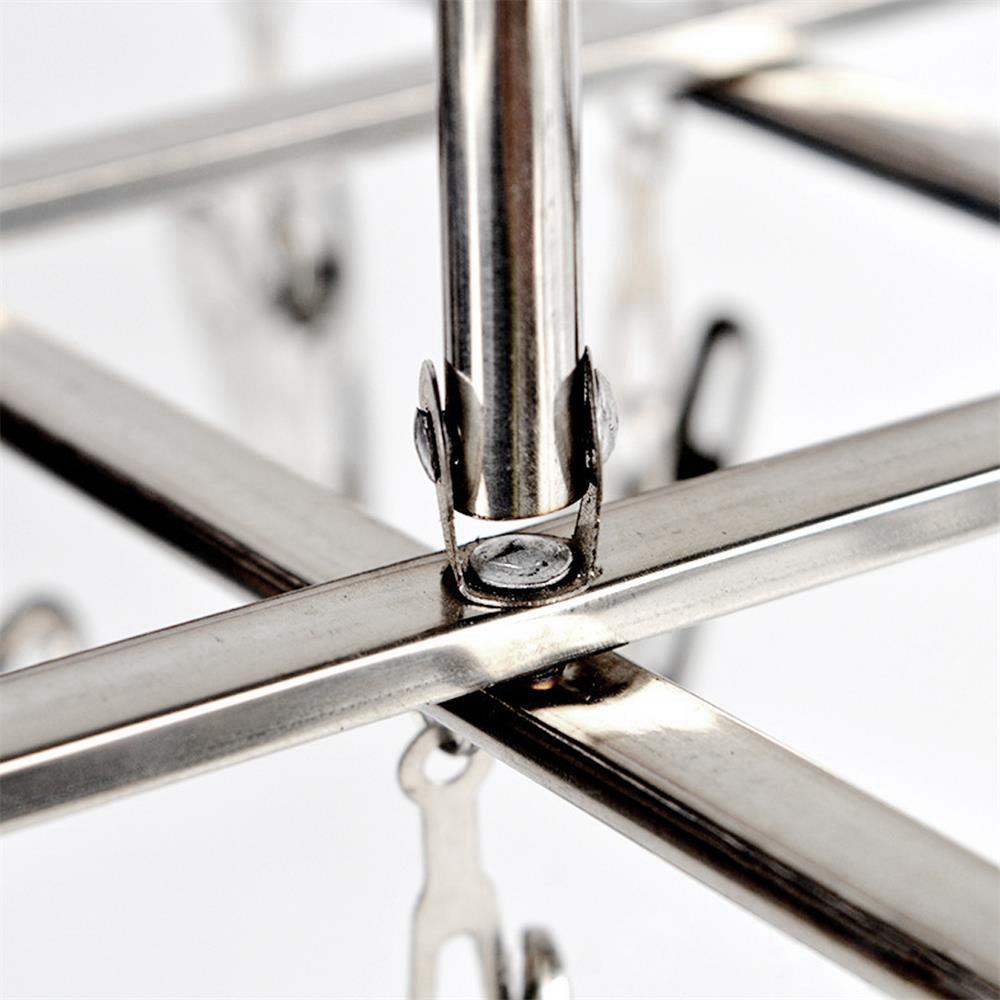 Folding Stainless Steel Draining Underwear Hooks Socks Clip Clothes Hanger Clothes Airer Dryer