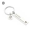 Stainless Steel Drive Safe Keychain Lover Gifts Fashion Jewelry A-Z 26 Initials Lettering Key Ring