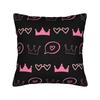 Black&Pink Colors Art Pillow Case Kawaii Pillow Cover Custom Pillowcases For Sofa Home Decor