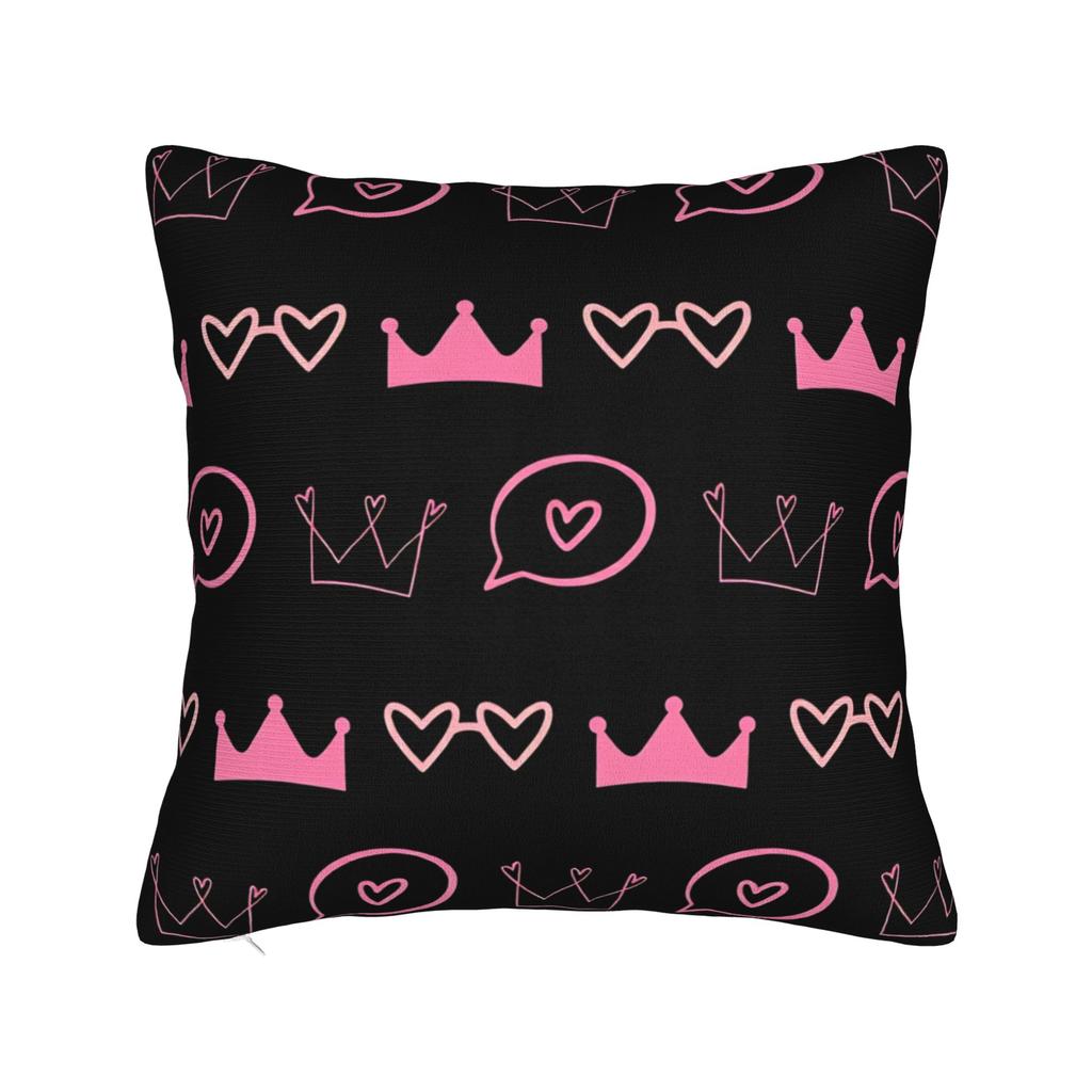 Black&Pink Colors Art Pillow Case Kawaii Pillow Cover Custom Pillowcases For Sofa Home Decor