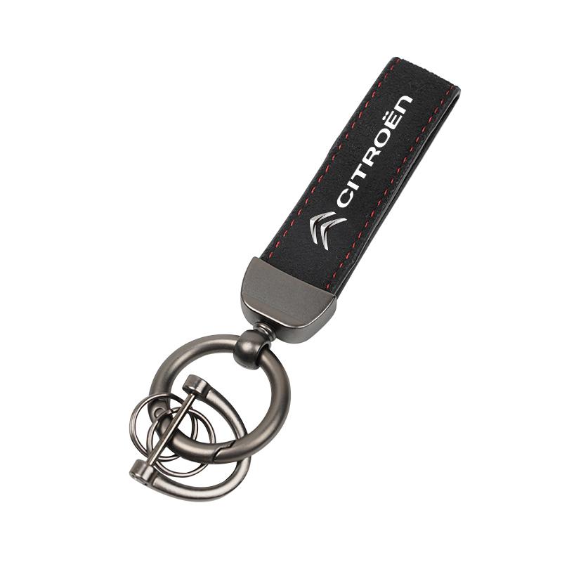 OAUH2 Carbon Fiber Leather Keyrings Car Keychain Accessories For Citroen C1 DS3 C2 C3 Vts C4 Saxo C4L C5 C6 C8 Xsara C3-XR Picasso