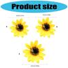 50 Pcs Artificial Flower Yellow False Sunflower 4cm 6cm 10cm Sizes For Handmade Craft Projects