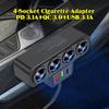 120 Вт 4 в 1 3 USB автомобильное зарядное устройство быстрой зарядки адаптер разветвитель 12 В 24 В быстрой зарядки штекер