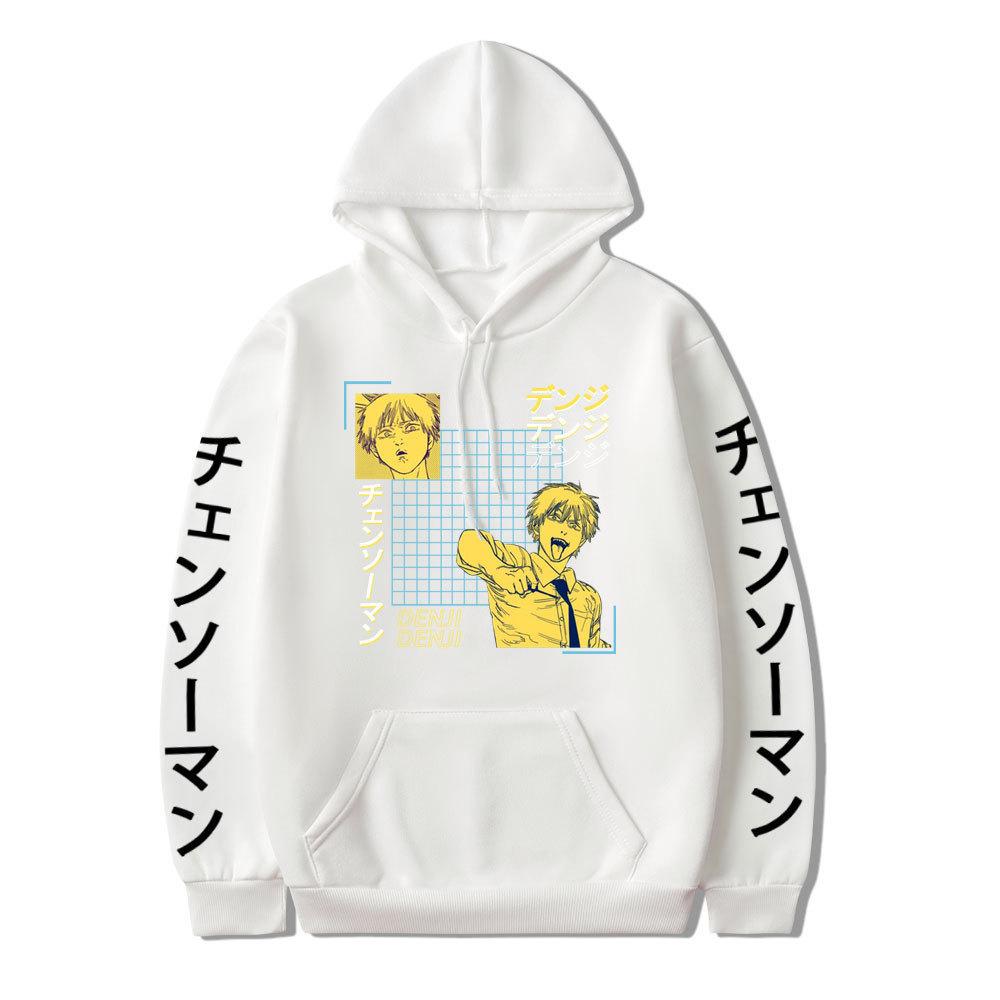Oma Riman Chainsaw Man Chainsaw Man Print Casual Hooded Sweater
