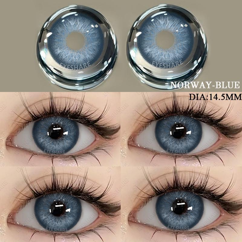 1 пара цветных контактных линз для глаз, косметические высококачественные синие линзы, зеленые контактные линзы, модные косметические контактные линзы для глаз