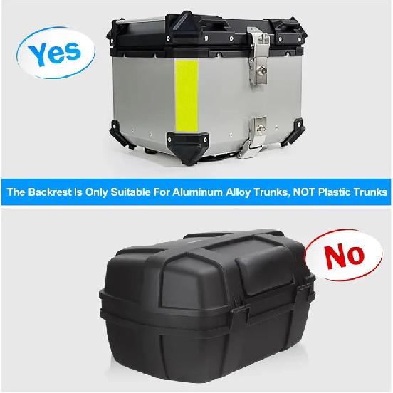 Motorcycle Top Box Backrest Motorcycle Back Cushion Passenger Backrest Back Pad For Universal 45L Rear Top Case Cushion