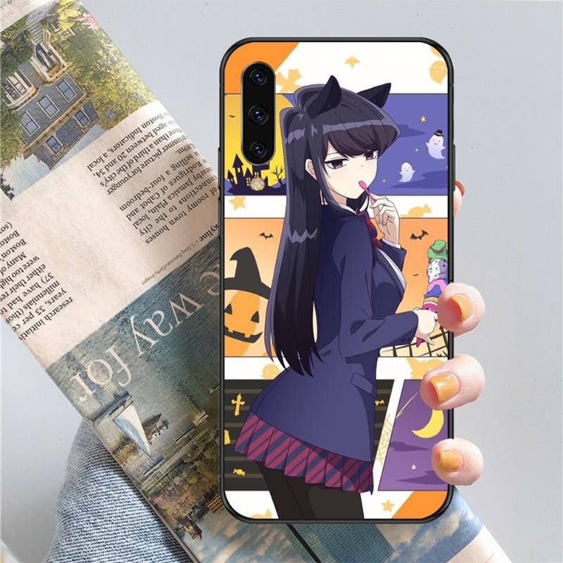Komi-San Anime Phone Case For Samsung Note 9 10 20 Plus Pro Ultra J6 J5 J7 J8 Soft Black Phone Cover
