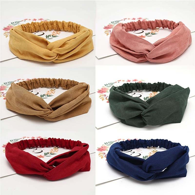 Женская летняя повязка-скранчи, мягкая, стильный дизайн с перекрещенным узлом, эластичный аксессуар для волос для повседневных и модных образов, модный аксессуар для волос