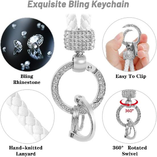 Чехол для брелока с блестящим ремешком, чехол для брелока. Защита автомобильных ключей, совместимая с Lexus RX IS ES GS LS NX RS GX LX RC LC. Держатель для смарт-ключа из мягкого ТПУ 2 3