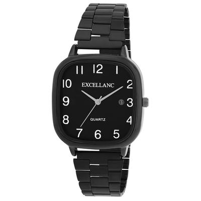 Montre - EXCELLANC - SL28 - Rectangulaire - Noir - Bracelet Métal 20 Mm