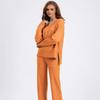 Autumn Winter Knitted Sweater Suit Female Loose V Neck Jumper Pant Two Piece Sets