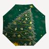 1pc Golden Christmas Tree Automatic Folding Umbrella, Festive Gift for Fans, Travelers & Daily Use.X002