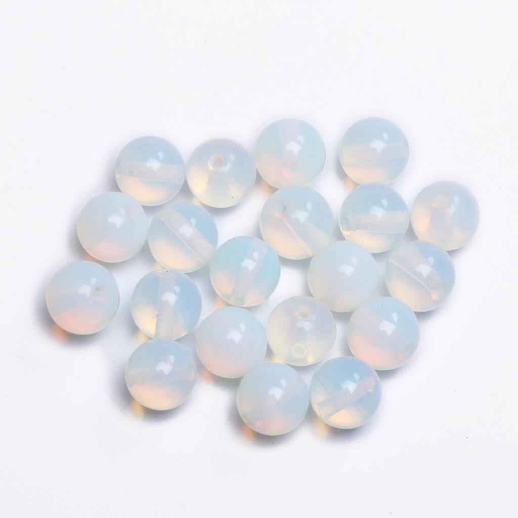 Creative Jewelry Making For Necklace Bracelet Round Charms Natural Opal Stone 4/6/8/10/12mm DIY Spacer Loose Beads