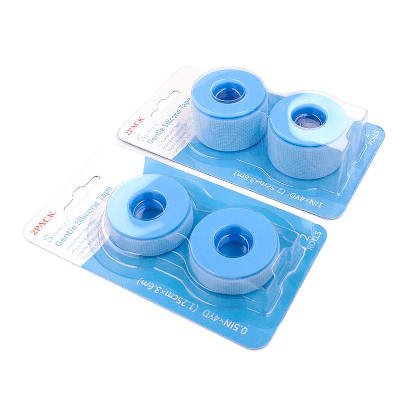 2pcs Non-woven silicone gel eyelash tape breathable sensitive resistant eye pad Eyelash extension tools 1.25cm or 2.5cm