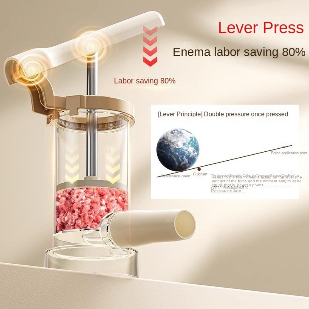 Домашняя ручная колбасная набивка Сверхмощная быстрая машина для наполнения мясом Энтузиасты колбас