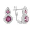 Серебряные серьги с натуральным рубином 2.437ct (2073598)