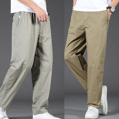 Мужские брюки на молнии в стиле Харадзюку, хлопковые брюки-карго, повседневные спортивные длинные брюки с эластичной резинкой на талии, брюки с карманами