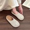 2025 Summer New Straw Slippers Women's Baotou Breathable Casual Flat-bottomed Fisherman Shoes Soft-soled Fashionable Half Slippers Women's Shoes