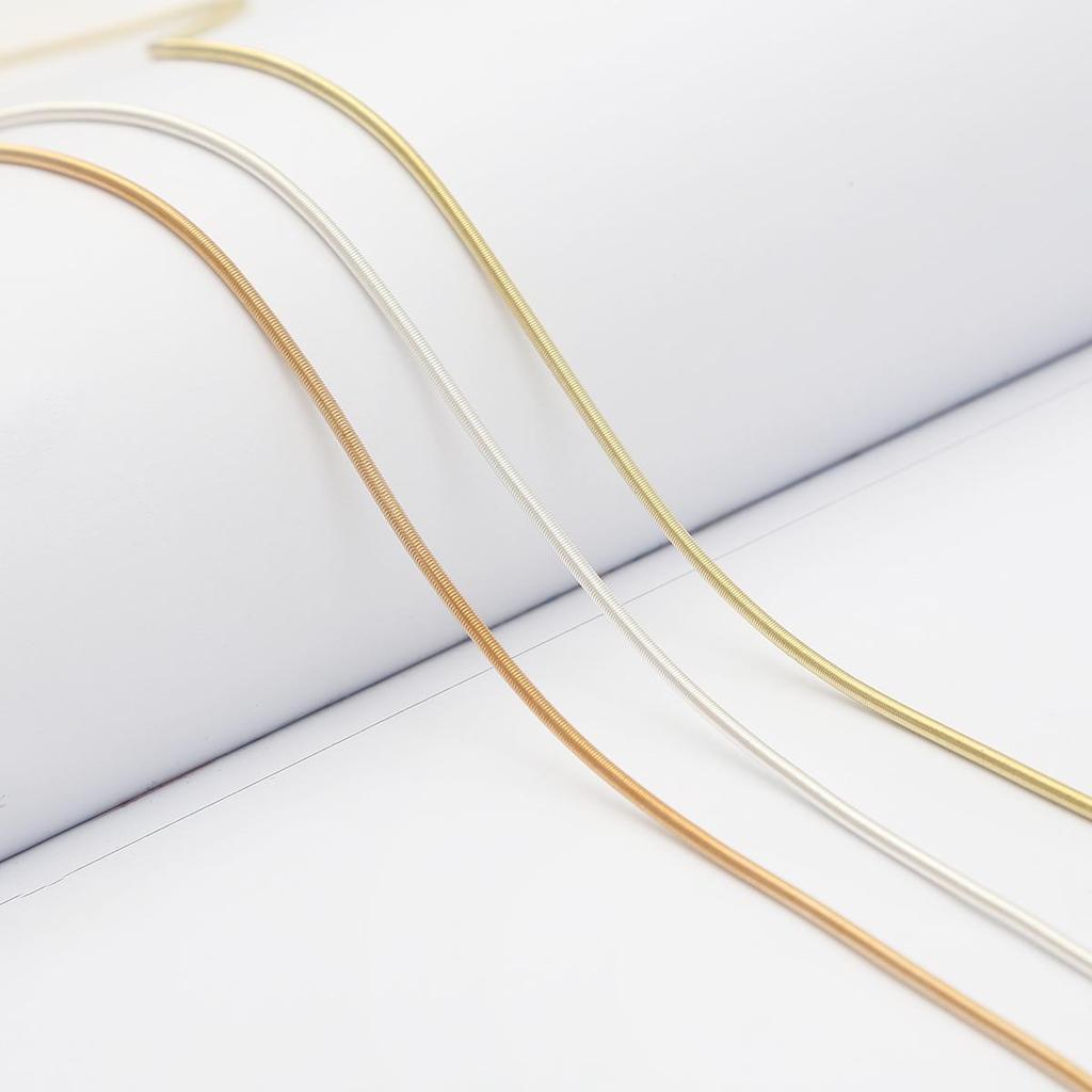 20/90cm Iron Spring Bar Chain For DIY Necklace Bracelet Jewelry Making Craft Accessories