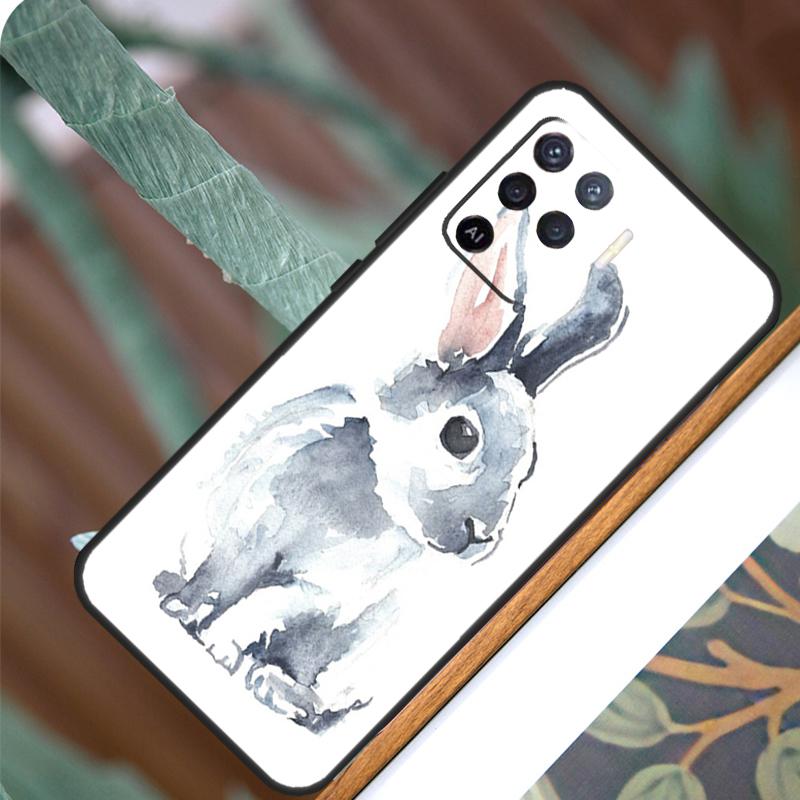 Чехол с милым кроликом для OPPO A57 A57S A77 A5 A9 A53 A52 A72 A96 A76 A16 A54 A74 A94 A38 A58 A78 A15 A17