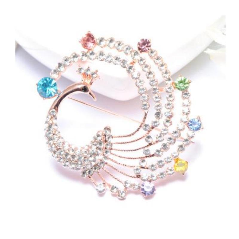 Brooch High-End Sense Niche High-End Women'S Silk Scarf Buckle Alloy Corsage Small Fragrant Wind Pearl Rhinestone High-End