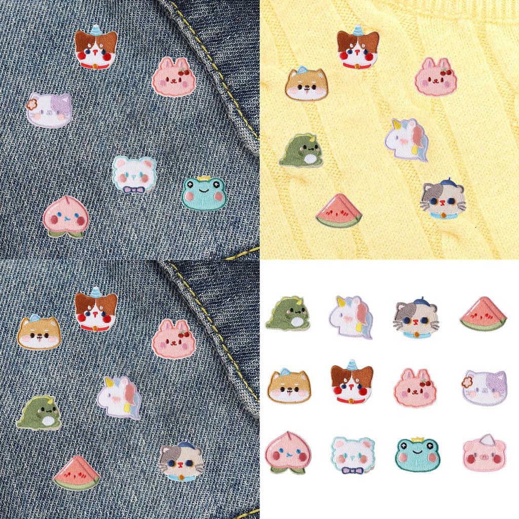 12Pieces Animal Theme Patch Nonsewing Strong Adhesive Repair Patches For Personalizing Caps And Shoe Bags All Ages Use