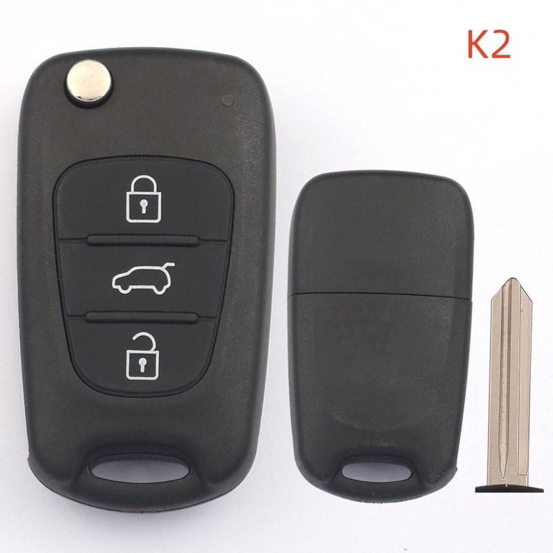 Складной чехол для автомобильного ключа Flip Shell для Hyundai Elantra VERNA IX30/35/Sonata ACCENT TUCSON Avante Solaris для Kia Sportage K5 Soul Rio picanto