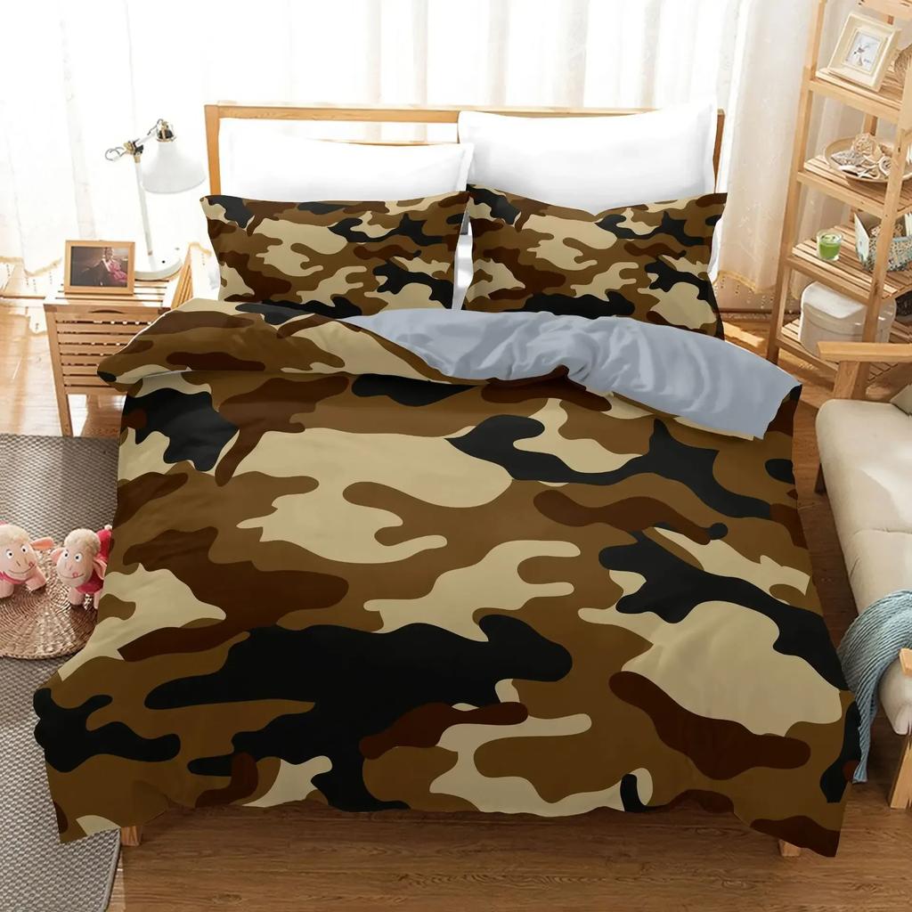 Camo Camouflage Concept Concealment Comfortable Duvet Cover Pillowcase Bedding Set Children Bedroom Decoration Home Textile