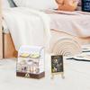 Miniature Bakery Display Case with Dessert Figurine Set for Dollhouse Bakery Store Display Kids Pretend Play Kitchen Toy