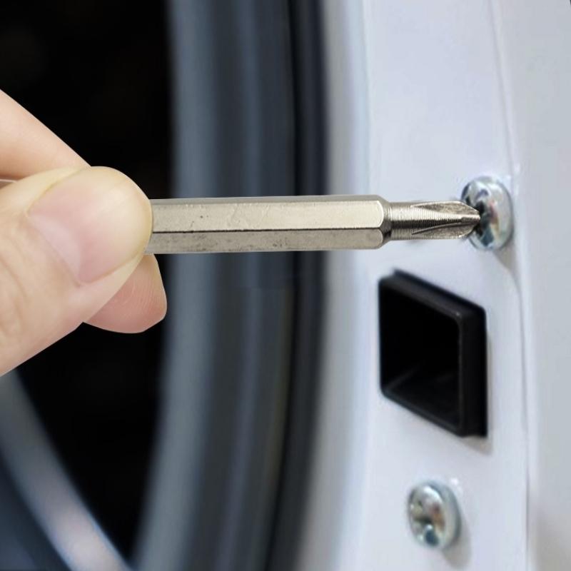 1set Portable Phillips Slotted Screwdriver Key Ring Multi Mini Pocket Repair Tool Gadget