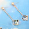 1 Pair Women Fashion Long Dangle Rhinestone Earrings Eardrops Jewelry for Wedding