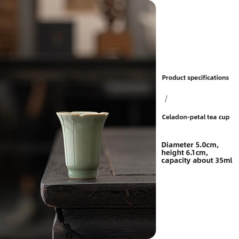 Ретро селадоновая чайная чашка Набор для чая Кунг-фу креативная полностью ручной работы домашняя маленькая чашка для дегустации чая чашка мастера для питья чая чашка для дегустации чая