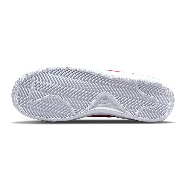 Nike Детские кеды для скейтбординга из синтетической кожи, нескользящие, износостойкие, дышащие, низкие, белые/красные 833535-101